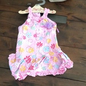Peppermint by Pooch Outfitters blossom flower Ruffle Charlotte Halter dress